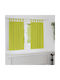 vidaXL Set Green Window Blackout Curtains with Tab Top 140x140cm