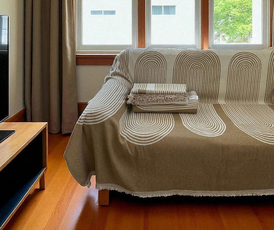 Linea Home Elgin Ριχτάρι Πολυθρόνας Chenille 180x160εκ. Μπεζ