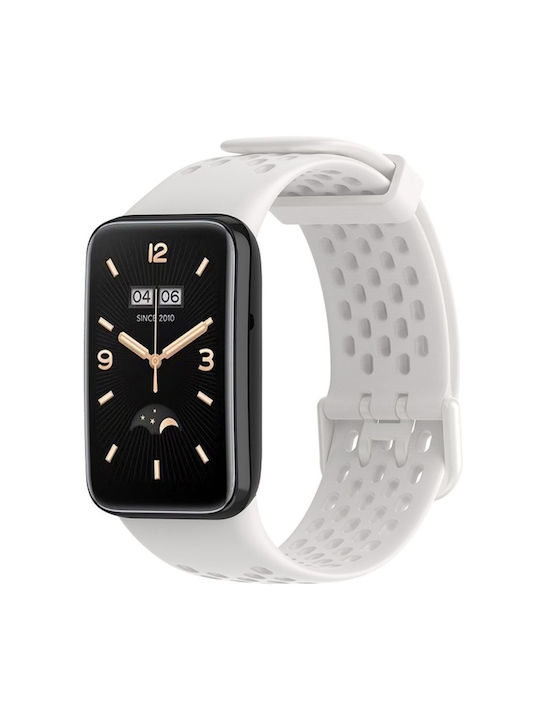 Curea din silicon Xiaomi Mi Band 7 Pro albă