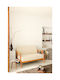Nika Doppelsitzer Sofa Samt White 133x78x82cm