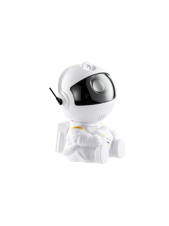 XO Παιδικό Φωτιστικό Projector Astronaut Λευκό