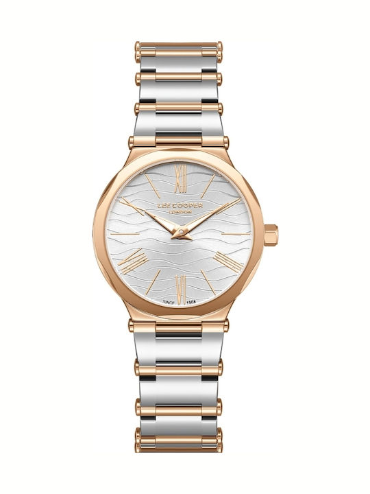 Lee Cooper Women's Watch with Pink Gold Metal B...