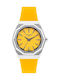 Lee Cooper Women's Watch with Yellow Rubber Strap