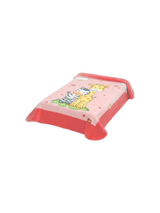 Belpla Blanket Spanish Nursery Swaddling Blankets Ster 637 Velvet Pink 80x90cm