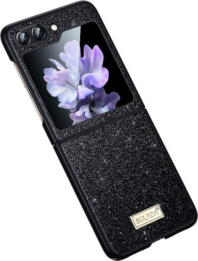 Sulada Umschlag Rückseite Kunststoff Schwarz (Galaxy Z Flip6)