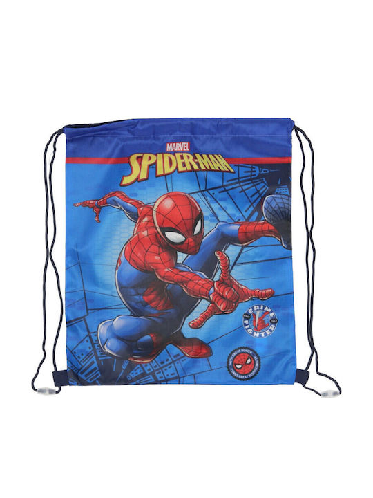 Spiderman Geantă pentru Copii Săculeț Albastru 40bucx35buccm.