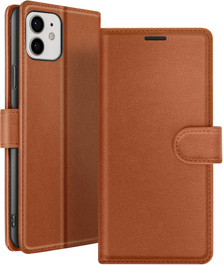 Zanaé Wallet Case Iphone 12 12 Pro Stand Magnetic Tab Brown