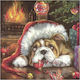 Christmas Napkin Mischief By The Fireplace 1 Piece