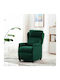 Șezlong Modern Din Țesătură Verde L93,5xL67,5xÎ101,5cm