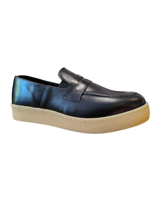 Leder Herren Mokassins in Schwarz Farbe
