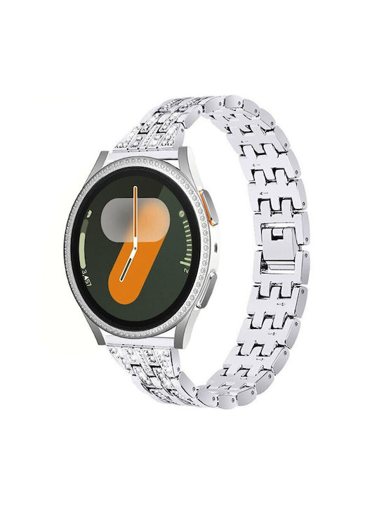 Brățară + Husă Cu Sticlă Integrată Samsung Galaxy Watch 7 40mm Argintie