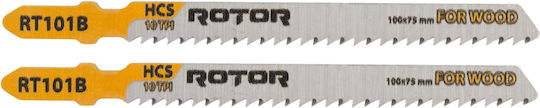 Rt101b Hcs Комплект 2 Бройки Ламели За Пила От Дърво Zege Rotor 100*75 Mm 10tpi