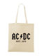 Einkaufstasche Canvas 100% Recycelte Baumwolle Druck Ac Dc