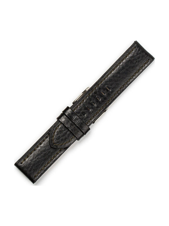 KOSTELO Leather Strap Black 24mm