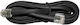 Eucom Flat Telephone Cable RJ11 6P4C 10m Black (10-100-0041Μ-Μ)