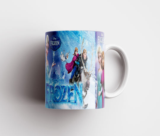 Бяла Керамична Чаша 330ml Frozen Dp4596