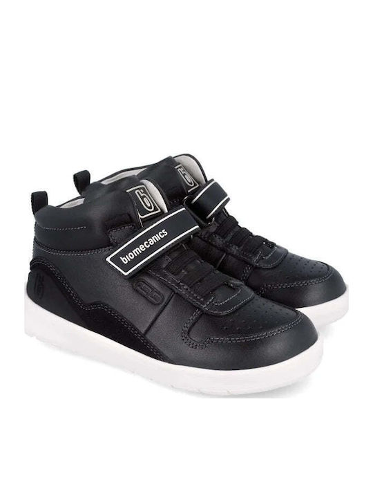 Anatomice Ghete Copii din Piele cu Velcro Negre