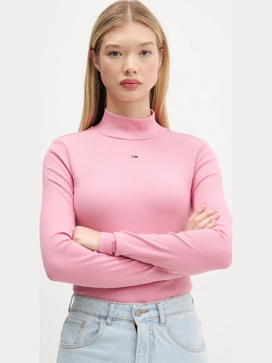 Tommy Hilfiger Γυναικεία Μπλούζα Ζιβάγκο Ροζ