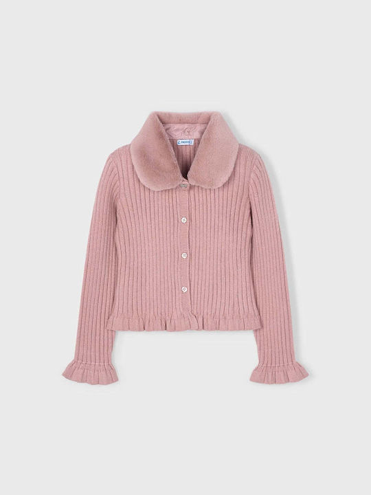 Mayoral Kids Cardigan Fur Pink