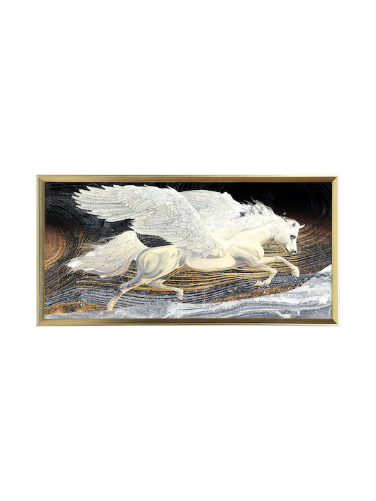 Wall Painting 80x40 with Embossed Strass Frame Keskor 24080-11