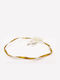 Handmade Wedding Crowns "zeta" Matte Gold Forged Asymmetric Movement
