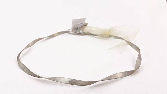 Χειροποίητα Στέφανα “ζeta” Ματ Ασημί Σφυρήλατο Ασύμετρη Κίνηση
