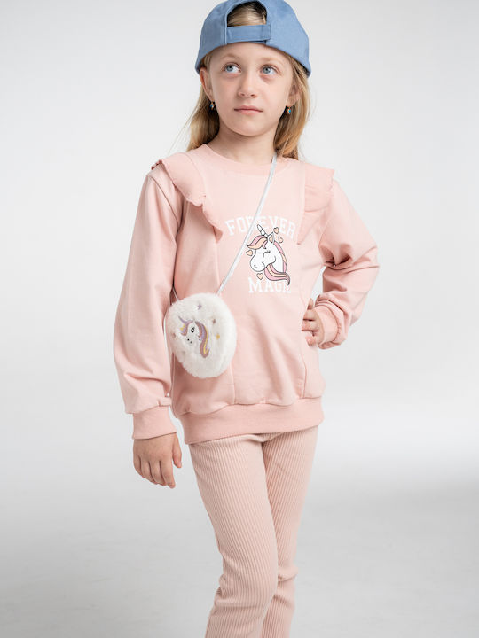Evita Kinder-Set mit Leggings Winter 3Stück Salmon