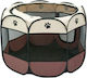 Stoff Hundetor Park 114x114x58cm Braun