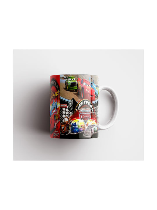 Бяла Керамична Чаша 330ml Cars Dp4598