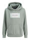 Kids Sweatshirt with Hood and Pockets Green