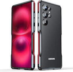 Handyhülle Luphie Samsung Galaxy S25 Ultra Armor Bumper Schwarz Rot Handyhülle Luphie Samsung Galaxy S25 Ultra Armor Bumper Schwarz Rot