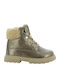 Anatomical Kids Boots with Laces Gold