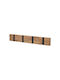Estia Wooden Wall Hanger 4 Hooks Brown