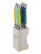 Andre Verdier Knife Set with Block from Stainless Steel 12cm 6pcs