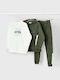 Kids Sweatpants Set Khaki 3pcs Non Stop