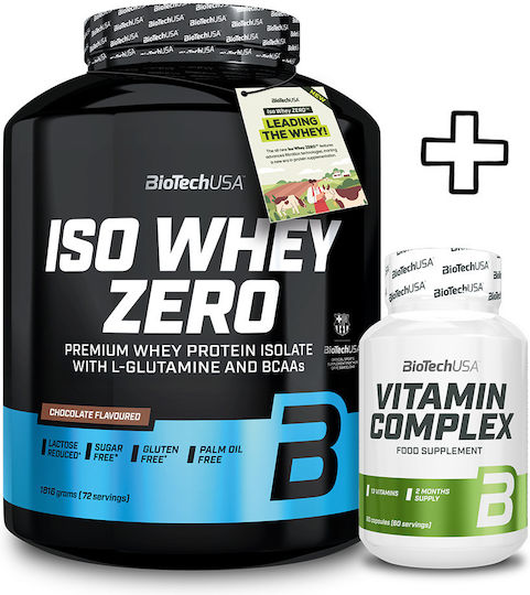 Biotech Usa Iso Whey Zero 1816g Banana & Biotech Usa Vitamin Complex 60 Caps Custom Bundle