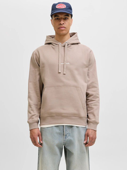 Jack & Jones Sweatshirt with Hood Mocha Meringue