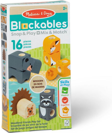 Melissa & Doug Παιχνίδι Κατασκευών Ξύλινo για Παιδιά 2+ Ετών