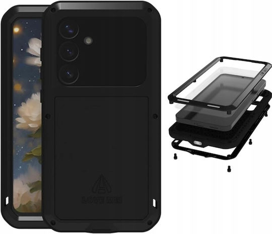 Love Mei Case Samsung Galaxy S25 Armored Black Glass