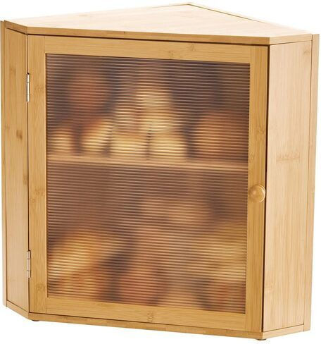 Vivatechnix Cutie de pâine cu capac din bambus Bej 32x32x42.5cm