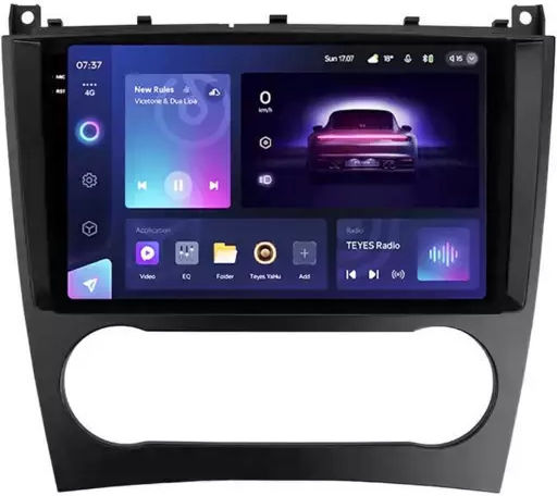 Teyes Cc3 2k Navigație Auto Mercedes-Benz Clasa C W203 2004-2011 3+32GB 9.5" QLED Octa-core 2GHz Android 4G Bluetooth 5.1 DSP