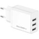 GoGEN Φορτιστής Χωρίς Καλώδιο με 3 Θύρες USB-A 15.5W Λευκός (ACH 301)