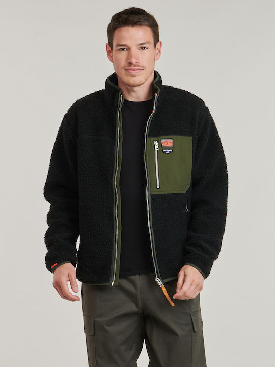 Superdry Polar Men's Fleece Cardigan Black