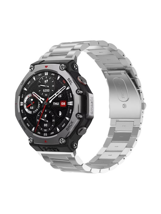 Amazfit T-Rex 3 Rostfreies Stahl Armband Silber