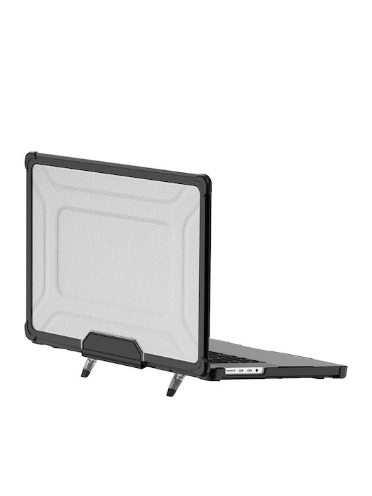 Avizar Case Macbook Pro 16" Rigid Shockproof Protection Foldable Stand Black