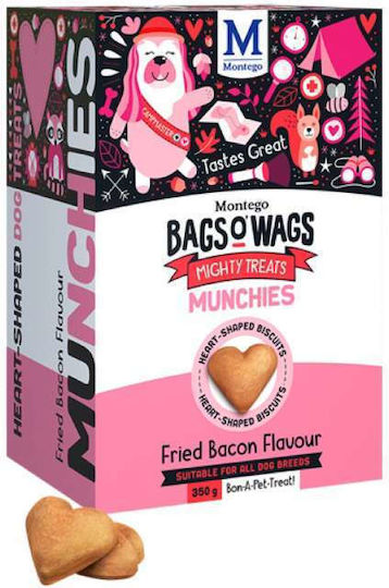 Montego Biscuiți pentru cățeluși Rase medii cu Bacon, Pui și Carne 350gr