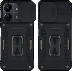 Ring Armor Camshield Sonique Xiaomi Redmi 13C 4G Redmi 13C 5G Poco C65 4G Schwarze Handyhülle