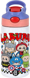 Koupakoupa Labubu Superheroes Labubu 350ml Pink Kids Water Bottle Koupakoupa Labubu Superheroes Labubu 350ml Pink Kids Water Bottle