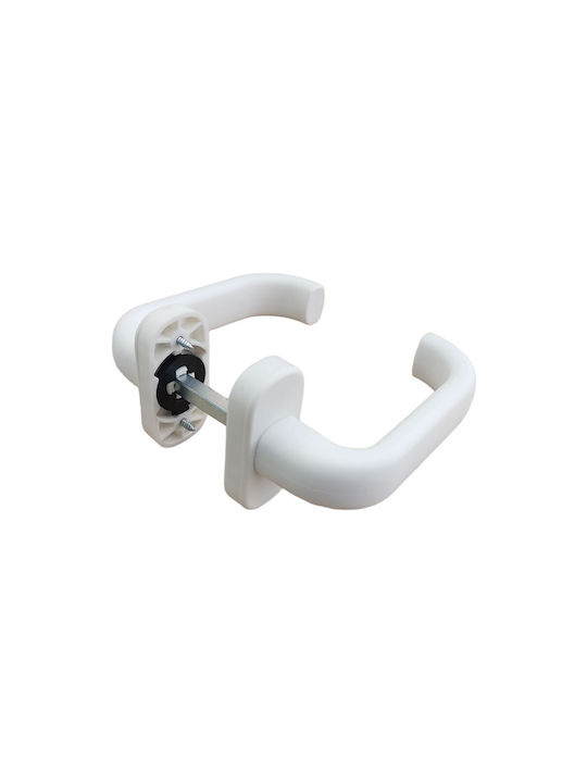 Buton Ușă Interioară Plastic 536/b Alb Fără Rășină Ibfm