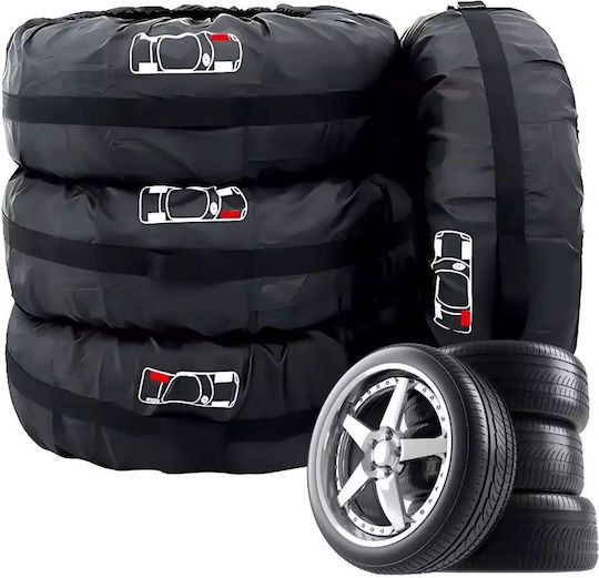Huse Impermeabile pentru Anvelope 13-17 Inch cu Mâner Set 4 Bucăți